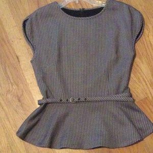 Peplum top with belt